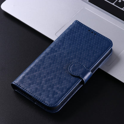 For Motorola Moto G Play 4G 2024 Honeycomb Dot Texture Leather Phone Case(Blue) - Motorola Cases by PMC Jewellery | Online Shopping South Africa | PMC Jewellery | Buy Now Pay Later Mobicred