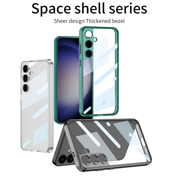 For Samsung Galaxy S24+ 5G GKK Space Frame Transparent PC + TPU Phone Case(Transparent Black) - Galaxy S24+ 5G Cases by GKK | Online Shopping South Africa | PMC Jewellery | Buy Now Pay Later Mobicred