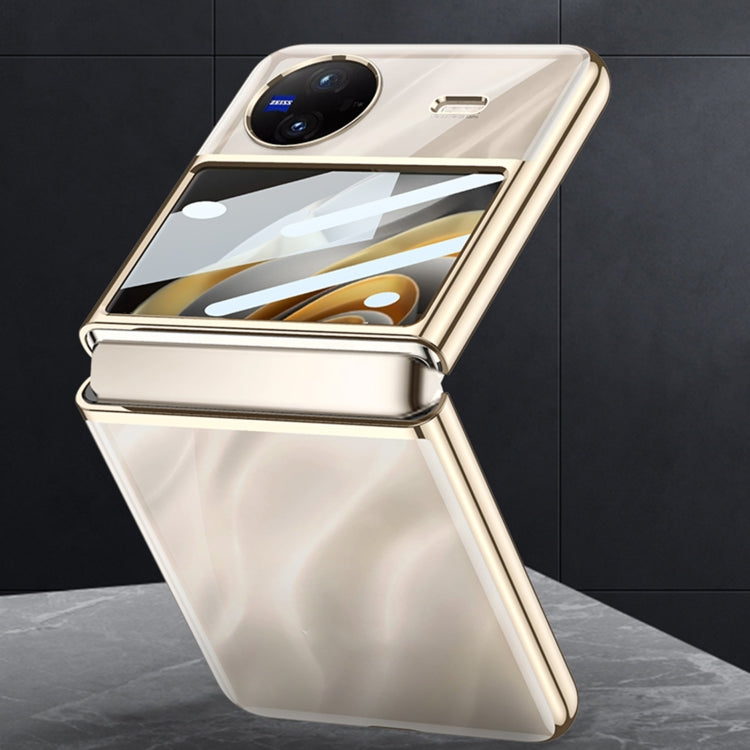 For vivo X Flip GKK Integrated Electroplating Full Coverage Phone Case(Gold) - vivo Cases by GKK | Online Shopping South Africa | PMC Jewellery | Buy Now Pay Later Mobicred