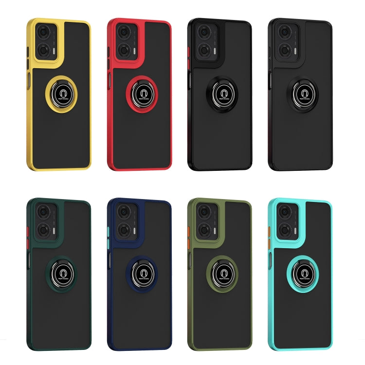 For Motorola Moto G24 / G04 Q Shadow 1 Series TPU + PC Phone Case with Ring(Black+Red) - Motorola Cases by PMC Jewellery | Online Shopping South Africa | PMC Jewellery | Buy Now Pay Later Mobicred