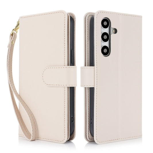 For Samsung Galaxy S24+ / S25+ 5G Multi-Card Wallet RFID Leather Phone Case(Apricot) - Galaxy S24+ 5G Cases by PMC Jewellery | Online Shopping South Africa | PMC Jewellery | Buy Now Pay Later Mobicred