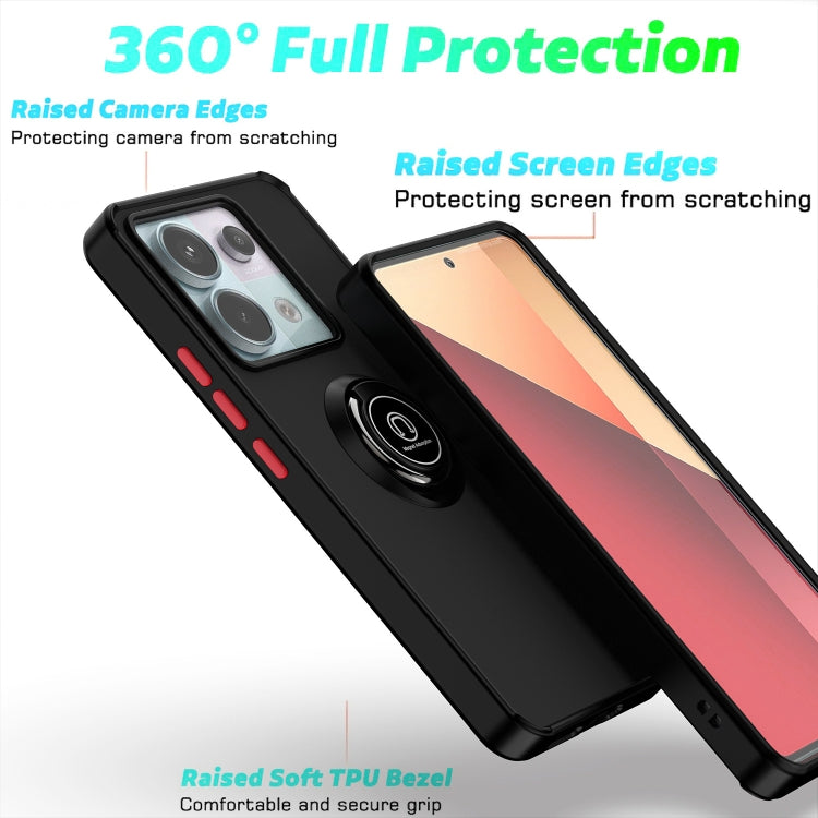 For Xiaomi Redmi Note 13 Pro 5G Q Shadow 1 Series TPU + PC Phone Case with Ring(Sky Blue) - Note 13 Pro Cases by PMC Jewellery | Online Shopping South Africa | PMC Jewellery