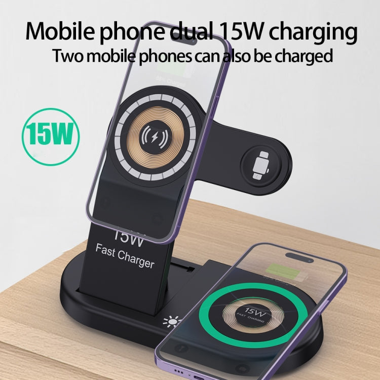 H50 4 in 1 Multi-function Magnetic Wireless Charger(Black) - Wireless Charger by PMC Jewellery | Online Shopping South Africa | PMC Jewellery