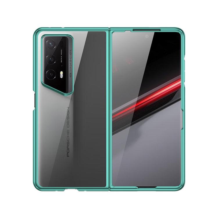 For Honor Magic V2 RSR Porsche Design Transparent Electroplating All-inclusive Folding Phone Case(Green) - Honor Cases by PMC Jewellery | Online Shopping South Africa | PMC Jewellery | Buy Now Pay Later Mobicred