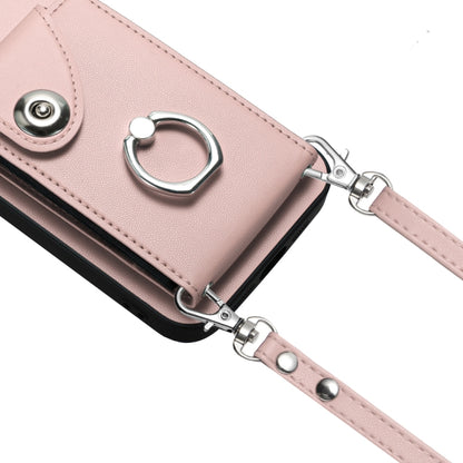 For Xiaomi Redmi Note 13 5G Global Organ Card Bag Ring Holder Phone Case with Long Lanyard(Pink) - Note 13 Cases by PMC Jewellery | Online Shopping South Africa | PMC Jewellery | Buy Now Pay Later Mobicred