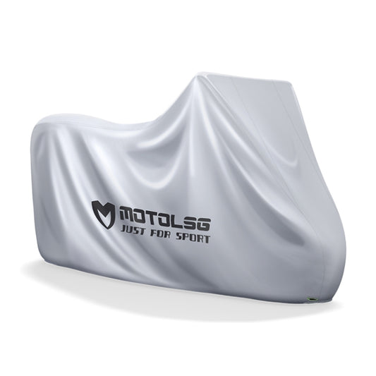 MOTOLSG Motorcycle Waterproof Sunproof Dustproof Thickening Cover, Size:XXXL(Silver) - Raincoat by MOTOLSG | Online Shopping South Africa | PMC Jewellery | Buy Now Pay Later Mobicred