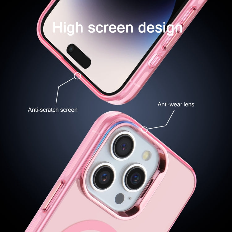 For iPhone 15 Pro Electroplated IMD Magsafe PC Hybrid TPU Phone Case(Pink) - iPhone 15 Pro Cases by PMC TechLife | Online Shopping South Africa | PMC TechLife