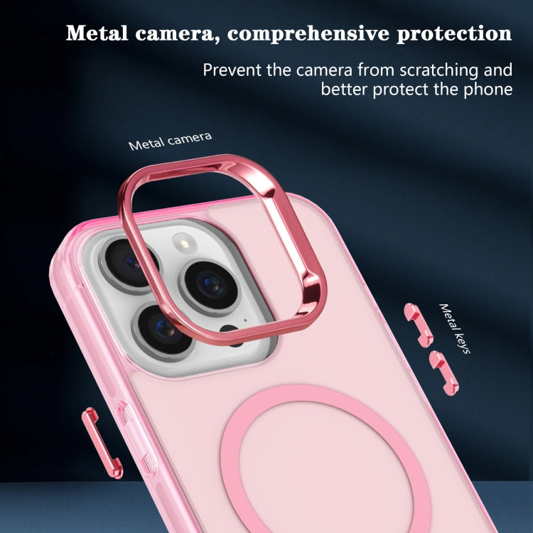 For iPhone 11 Electroplated IMD Magsafe PC Hybrid TPU Phone Case(Pink) - iPhone 11 Cases by PMC Jewellery | Online Shopping South Africa | PMC Jewellery