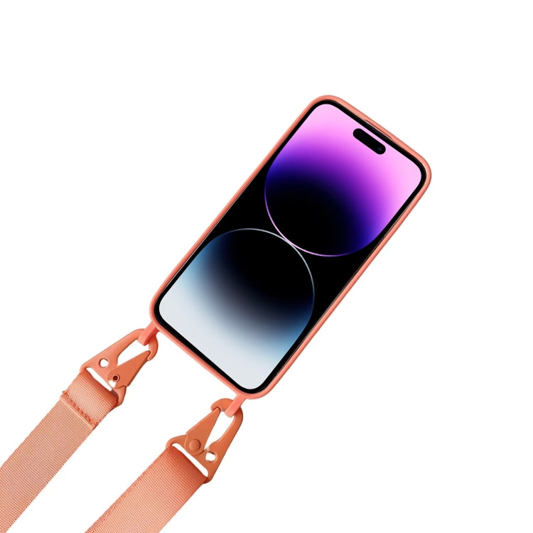 For iPhone 11 Card Slot Liquid Silicone Phone Case with Lanyard(Light Purple) - iPhone 11 Cases by PMC Jewellery | Online Shopping South Africa | PMC Jewellery