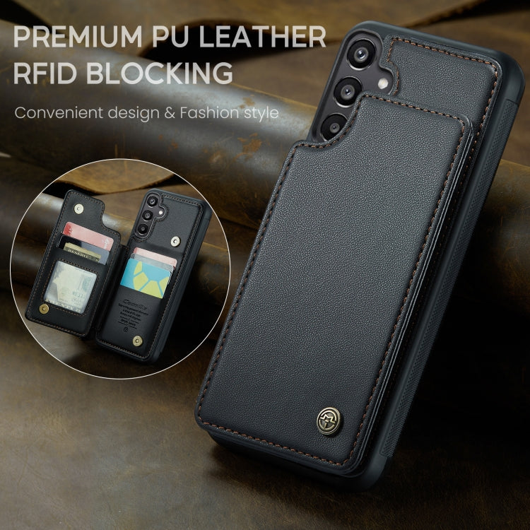 For Samsung Galaxy A15 CaseMe C22 Litchi Texture RFID Anti-theft Leather Phone Case(Black) - Galaxy Phone Cases by CaseMe | Online Shopping South Africa | PMC Jewellery | Buy Now Pay Later Mobicred