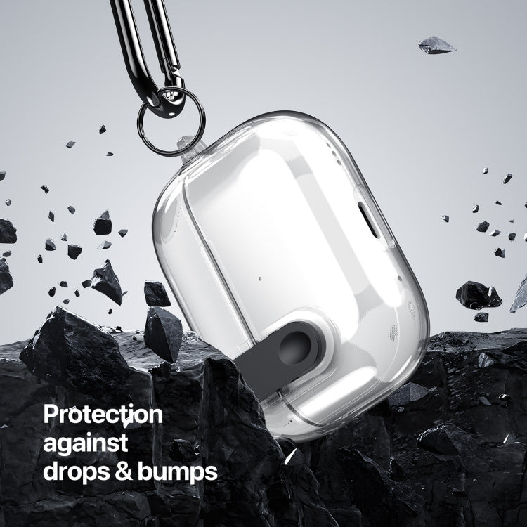 For AirPods Pro 2 DUX DUCIS PECL Series Split Transparent Earphone Case with Hook(Transparent) - For AirPods Pro 2 by DUX DUCIS | Online Shopping South Africa | PMC Jewellery | Buy Now Pay Later Mobicred