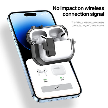 For AirPods 3 DUX DUCIS PECN Series Split Two-color Transparent Earphone Case with Hook(White) - For AirPods 3 by DUX DUCIS | Online Shopping South Africa | PMC Jewellery | Buy Now Pay Later Mobicred