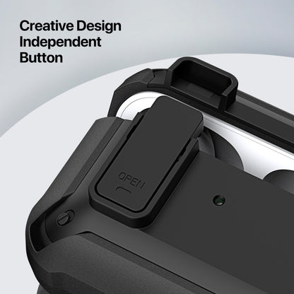 For AirPods 3 DUX DUCIS PECO Series Split Two-color Earphone Case with Hook(Black) - For AirPods 3 by DUX DUCIS | Online Shopping South Africa | PMC Jewellery | Buy Now Pay Later Mobicred