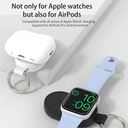 For Apple Watch / AirPods Series U20A Portable Magnetic Wireless Charger(White) - Charger / Holder by PMC Jewellery | Online Shopping South Africa | PMC Jewellery