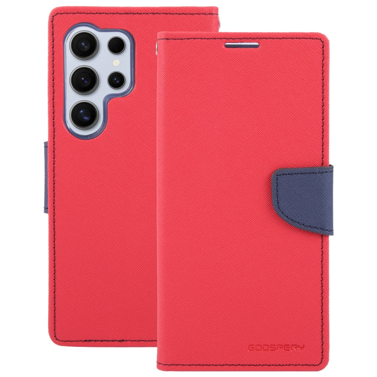 For Samsung Galaxy S24 Ultra 5G GOOSPERY FANCY DIARY Cross Texture Leather Phone Case(Red) - Galaxy S24 Ultra 5G Cases by GOOSPERY | Online Shopping South Africa | PMC Jewellery | Buy Now Pay Later Mobicred