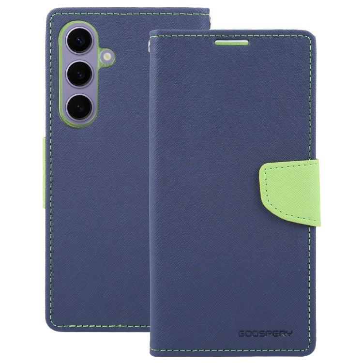 For Samsung Galaxy S24+ 5G GOOSPERY FANCY DIARY Cross Texture Leather Phone Case(Navy Blue) - Galaxy S24+ 5G Cases by GOOSPERY | Online Shopping South Africa | PMC Jewellery | Buy Now Pay Later Mobicred