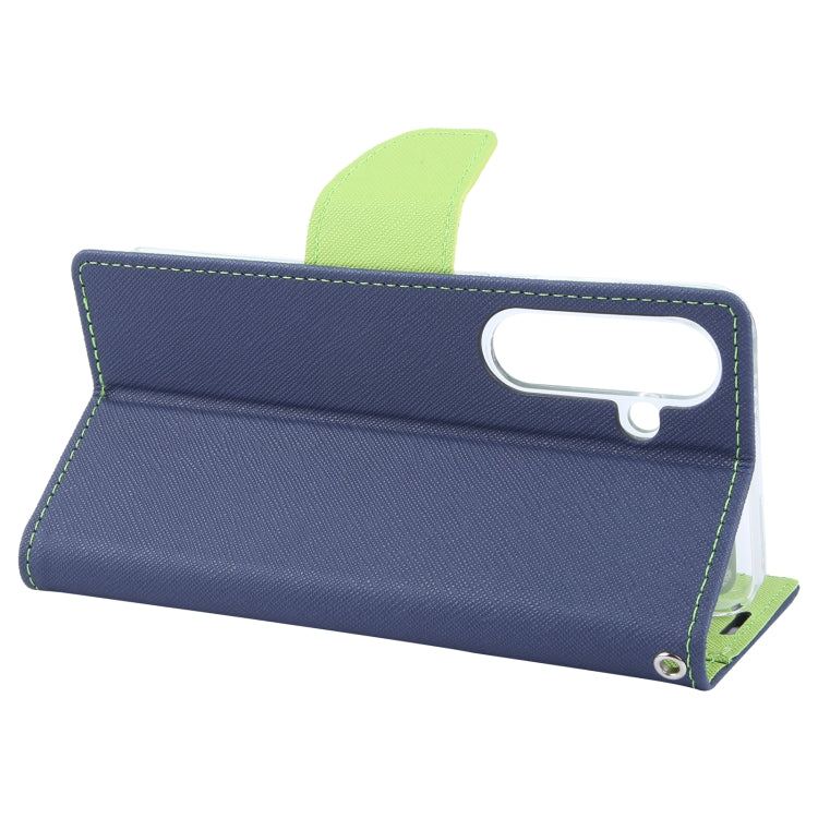 For Samsung Galaxy S24 5G GOOSPERY FANCY DIARY Cross Texture Leather Phone Case(Navy Blue) - Galaxy S24 5G Cases by GOOSPERY | Online Shopping South Africa | PMC Jewellery | Buy Now Pay Later Mobicred