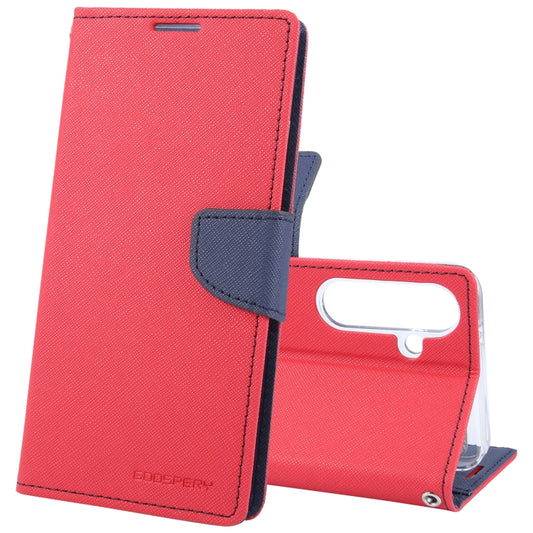 For Samsung Galaxy S24 5G GOOSPERY FANCY DIARY Cross Texture Leather Phone Case(Red) - Galaxy S24 5G Cases by GOOSPERY | Online Shopping South Africa | PMC Jewellery | Buy Now Pay Later Mobicred