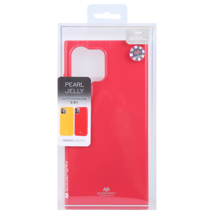 For Samsung Galaxy S24 Ultra 5G GOOSPERY PEARL JELLY Shockproof TPU Phone Case(Rose Red) - Galaxy S24 Ultra 5G Cases by GOOSPERY | Online Shopping South Africa | PMC Jewellery | Buy Now Pay Later Mobicred