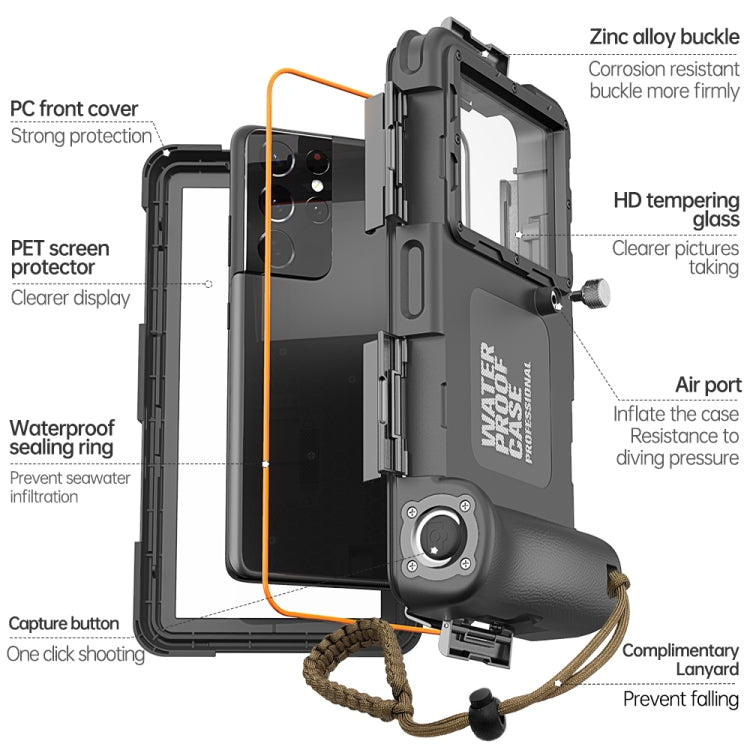 Diving Shell Gen2 Upgrade IP68 Waterproof Phone Case(Black) - Waterproof Bag by PMC TechLife | Online Shopping South Africa | PMC TechLife | Buy Now Pay Later Mobicred
