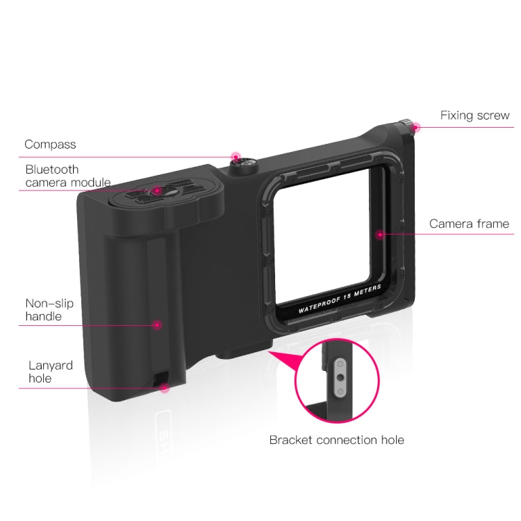 Diving Shell Gen3 Bluetooth Waterproof Phone Case(Black) - Waterproof Bag by PMC TechLife | Online Shopping South Africa | PMC TechLife | Buy Now Pay Later Mobicred