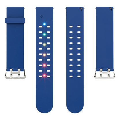 For Apple Watch SE 2023 40mm Luminous Colorful Light Silicone Watch Band(Blue) - Watch Bands by PMC Jewellery | Online Shopping South Africa | PMC Jewellery