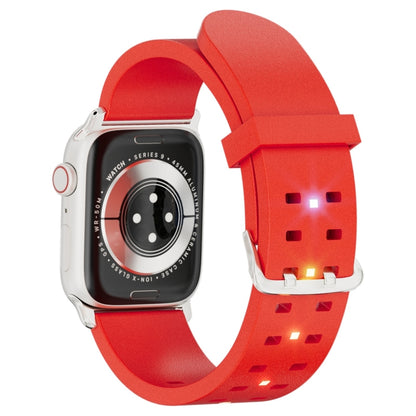 For Apple Watch SE 2023 40mm Luminous Colorful Light Silicone Watch Band(Red) - Watch Bands by PMC Jewellery | Online Shopping South Africa | PMC Jewellery