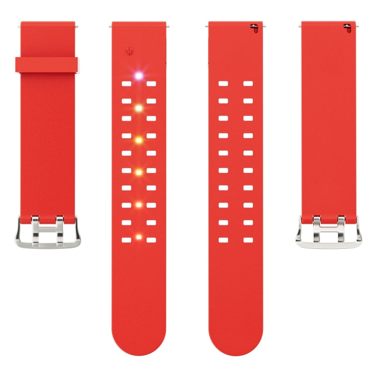 For Apple Watch SE 2023 40mm Luminous Colorful Light Silicone Watch Band(Red) - Watch Bands by PMC Jewellery | Online Shopping South Africa | PMC Jewellery