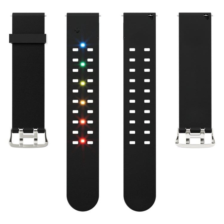 For Apple Watch Series 9 41mm Luminous Colorful Light Silicone Watch Band(Black) - Watch Bands by PMC Jewellery | Online Shopping South Africa | PMC Jewellery