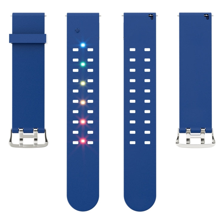 For Apple Watch Series 8 45mm Luminous Colorful Light Silicone Watch Band(Blue) - Watch Bands by PMC Jewellery | Online Shopping South Africa | PMC Jewellery