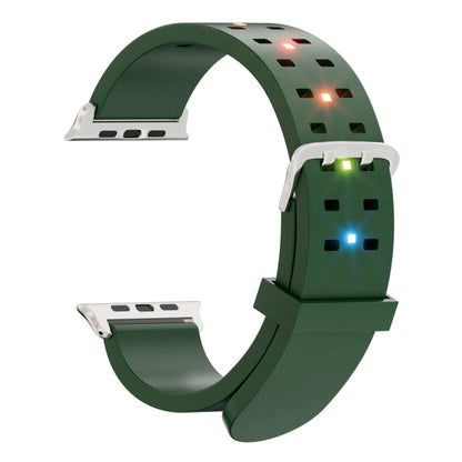 For Apple Watch SE 40mm Luminous Colorful Light Silicone Watch Band(Green) - Watch Bands by PMC Jewellery | Online Shopping South Africa | PMC Jewellery