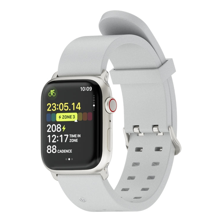 For Apple Watch Series 5 44mm Luminous Colorful Light Silicone Watch Band(Light Grey) - Watch Bands by PMC Jewellery | Online Shopping South Africa | PMC Jewellery