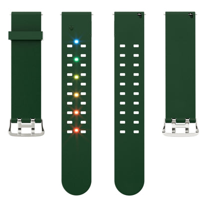 For Apple Watch Series 3 38mm Luminous Colorful Light Silicone Watch Band(Green) - Watch Bands by PMC Jewellery | Online Shopping South Africa | PMC Jewellery