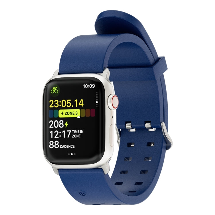 For Apple Watch 38mm Luminous Colorful Light Silicone Watch Band(Blue) - Watch Bands by PMC TechLife | Online Shopping South Africa | PMC TechLife