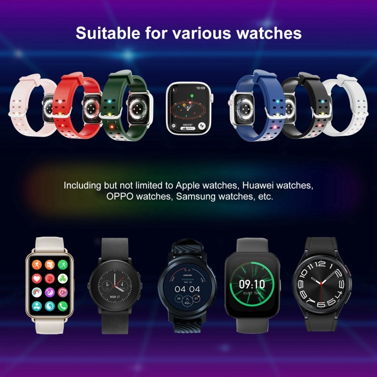 22mm Luminous Colorful Light Silicone Watch Band(Green) - 22mm Bands by PMC TechLife | Online Shopping South Africa | PMC TechLife | Buy Now Pay Later Mobicred