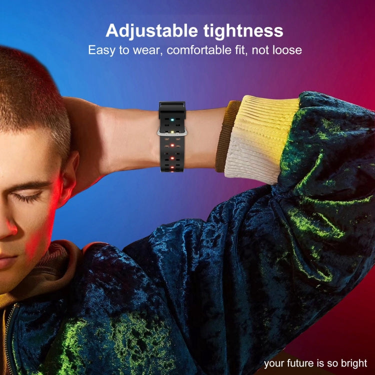 22mm Luminous Colorful Light Silicone Watch Band(Green) - 22mm Bands by PMC TechLife | Online Shopping South Africa | PMC TechLife | Buy Now Pay Later Mobicred