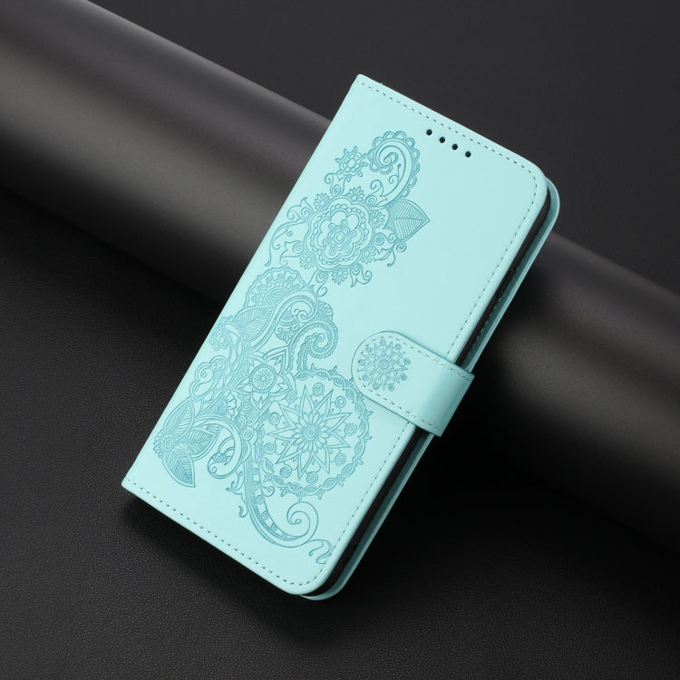 For Tecno Spark Go 2024 Datura Flower Embossed Flip Leather Phone Case(Light Blue) - Tecno Cases by PMC Jewellery | Online Shopping South Africa | PMC Jewellery | Buy Now Pay Later Mobicred