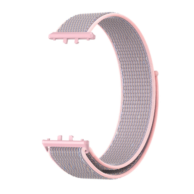 For Samsung Galaxy Fit 3 Woven Nylon Loop Watch Band(Pinkish) - Watch Bands by PMC TechLife | Online Shopping South Africa | PMC TechLife