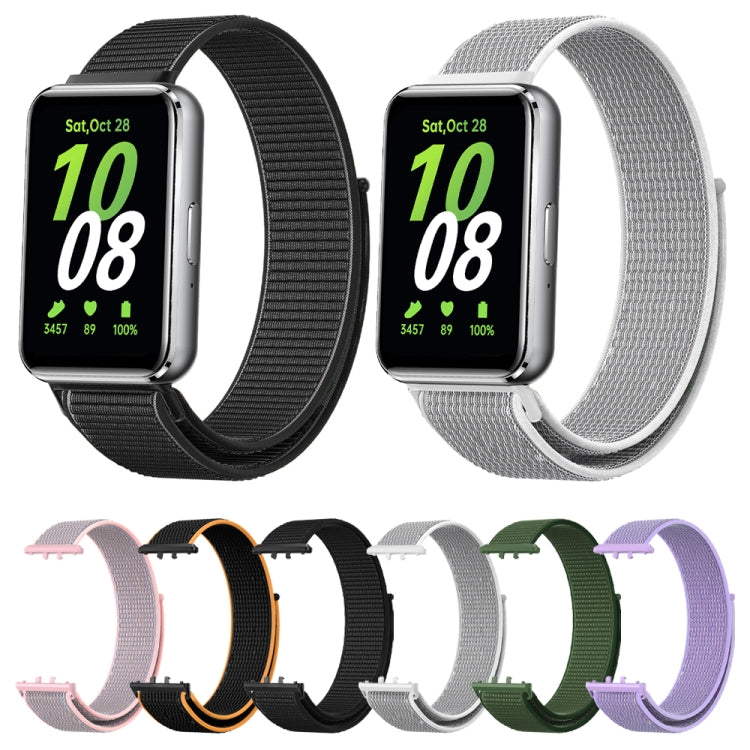 For Samsung Galaxy Fit 3 Woven Nylon Loop Watch Band(Black) - Watch Bands by PMC TechLife | Online Shopping South Africa | PMC TechLife