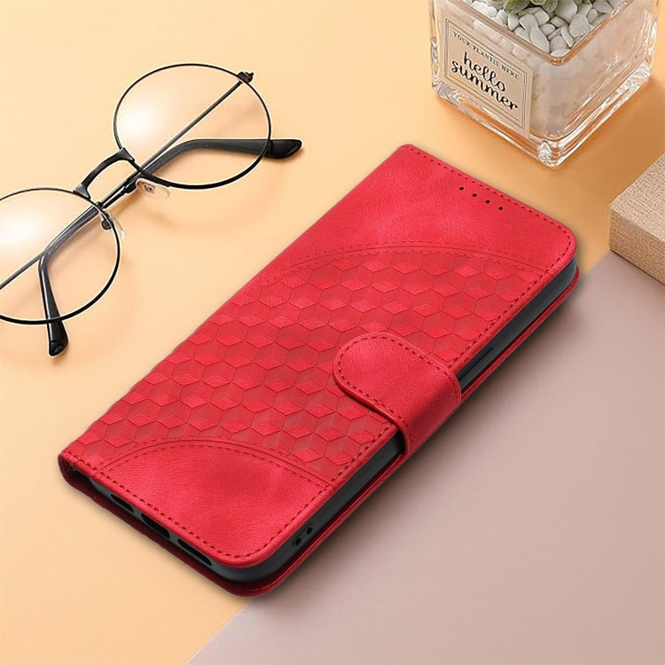 For Tecno Spark Go 2024 YX0060 Elephant Head Embossed Phone Leather Case with Lanyard(Red) - Tecno Cases by PMC Jewellery | Online Shopping South Africa | PMC Jewellery | Buy Now Pay Later Mobicred