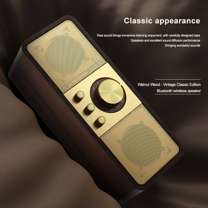 OneDer JY82 Wooden Retro Styling Wireless Speaker HIFI Classic FM Radio Support TF / U-Disk / AUX(Leather Green) - Desktop Speaker by OneDer | Online Shopping South Africa | PMC Jewellery | Buy Now Pay Later Mobicred