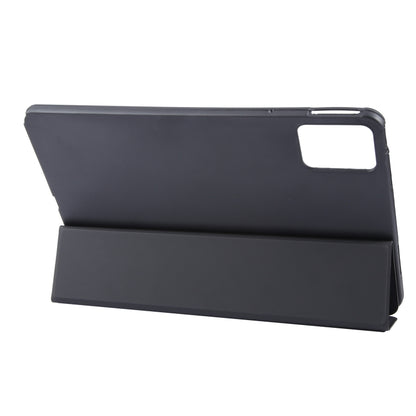 For Lenovo Tab M11/ Xiaoxin Pad 11 2024 Tri-fold Silicone Leather Tablet Case(Black) - Lenovo by PMC Jewellery | Online Shopping South Africa | PMC Jewellery | Buy Now Pay Later Mobicred