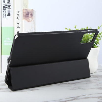 For Lenovo Tab M11/ Xiaoxin Pad 11 2024 Tri-fold Silicone Leather Tablet Case(Black) - Lenovo by PMC Jewellery | Online Shopping South Africa | PMC Jewellery | Buy Now Pay Later Mobicred