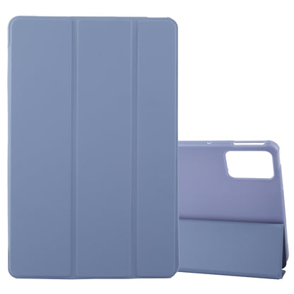 For Lenovo Tab M11/ Xiaoxin Pad 11 2024 Tri-fold Silicone Leather Tablet Case(Lavender Purple) - Lenovo by PMC Jewellery | Online Shopping South Africa | PMC Jewellery | Buy Now Pay Later Mobicred