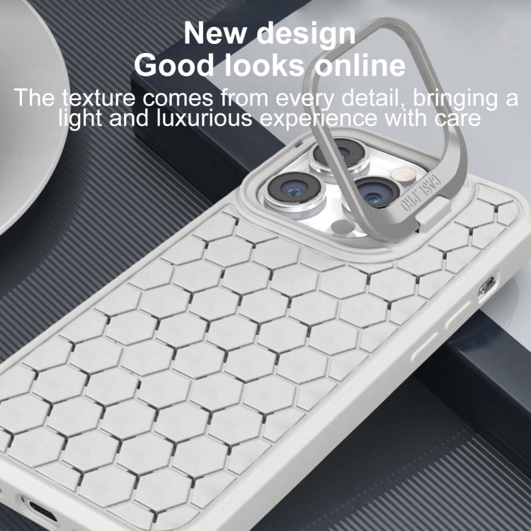 For iPhone 14 Honeycomb Radiating Lens Holder Magsafe Phone Case(Grey) - iPhone 14 Cases by PMC Jewellery | Online Shopping South Africa | PMC Jewellery