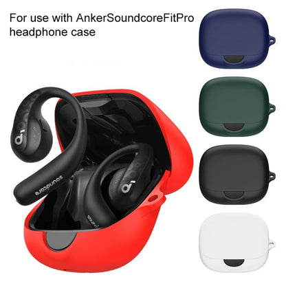 For Anker Soundcore AeroFit  Pro Wireless Earphone Silicone Protective Case(Black) - Other Earphone Case by PMC Jewellery | Online Shopping South Africa | PMC Jewellery | Buy Now Pay Later Mobicred