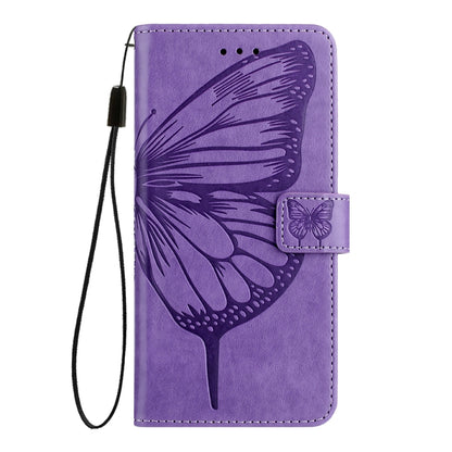 For Google Pixel 9 Pro XL Embossed Butterfly Leather Phone Case(Purple) - Google Cases by PMC Jewellery | Online Shopping South Africa | PMC Jewellery | Buy Now Pay Later Mobicred