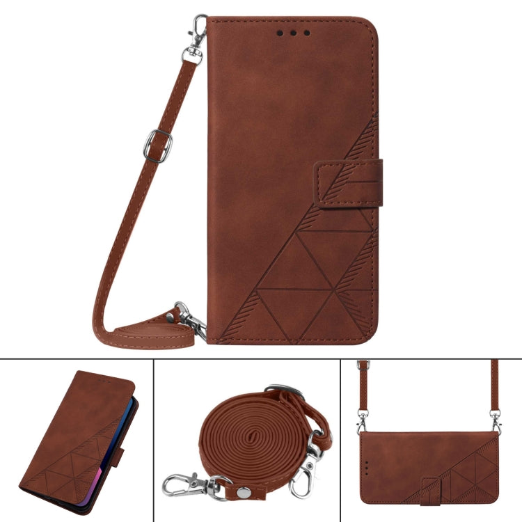 For Google Pixel 9 Crossbody 3D Embossed Flip Leather Phone Case(Brown) - Google Cases by PMC Jewellery | Online Shopping South Africa | PMC Jewellery | Buy Now Pay Later Mobicred