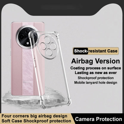 For OPPO A3 Pro 5G imak Shockproof Airbag TPU Phone Case(Transparent) - OPPO Cases by imak | Online Shopping South Africa | PMC Jewellery | Buy Now Pay Later Mobicred