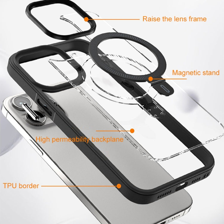 For iPhone 13 Pro Shield Armor MagSafe Holder Phone Case(Grey) - iPhone 13 Pro Cases by PMC TechLife | Online Shopping South Africa | PMC TechLife | Buy Now Pay Later Mobicred